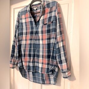 Cute half button plaid flannel from Gap
